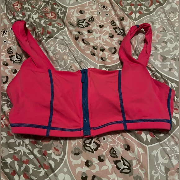 BuffBunny Dive Zip Sports Bra - Miami Vice/H20 Size L - Picture 2 of 4